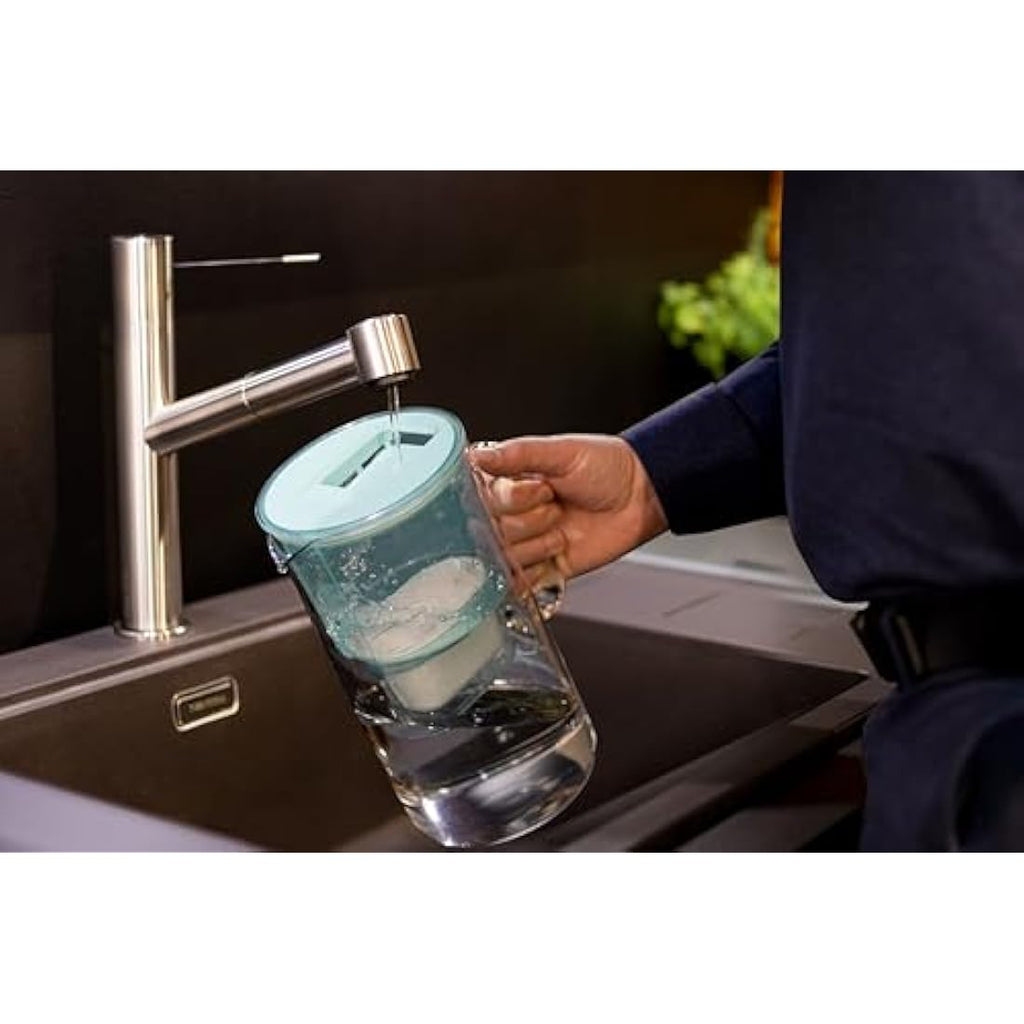 Wessper Glass Water Filter Jug | 3L Borosilicate Pitcher | Mint