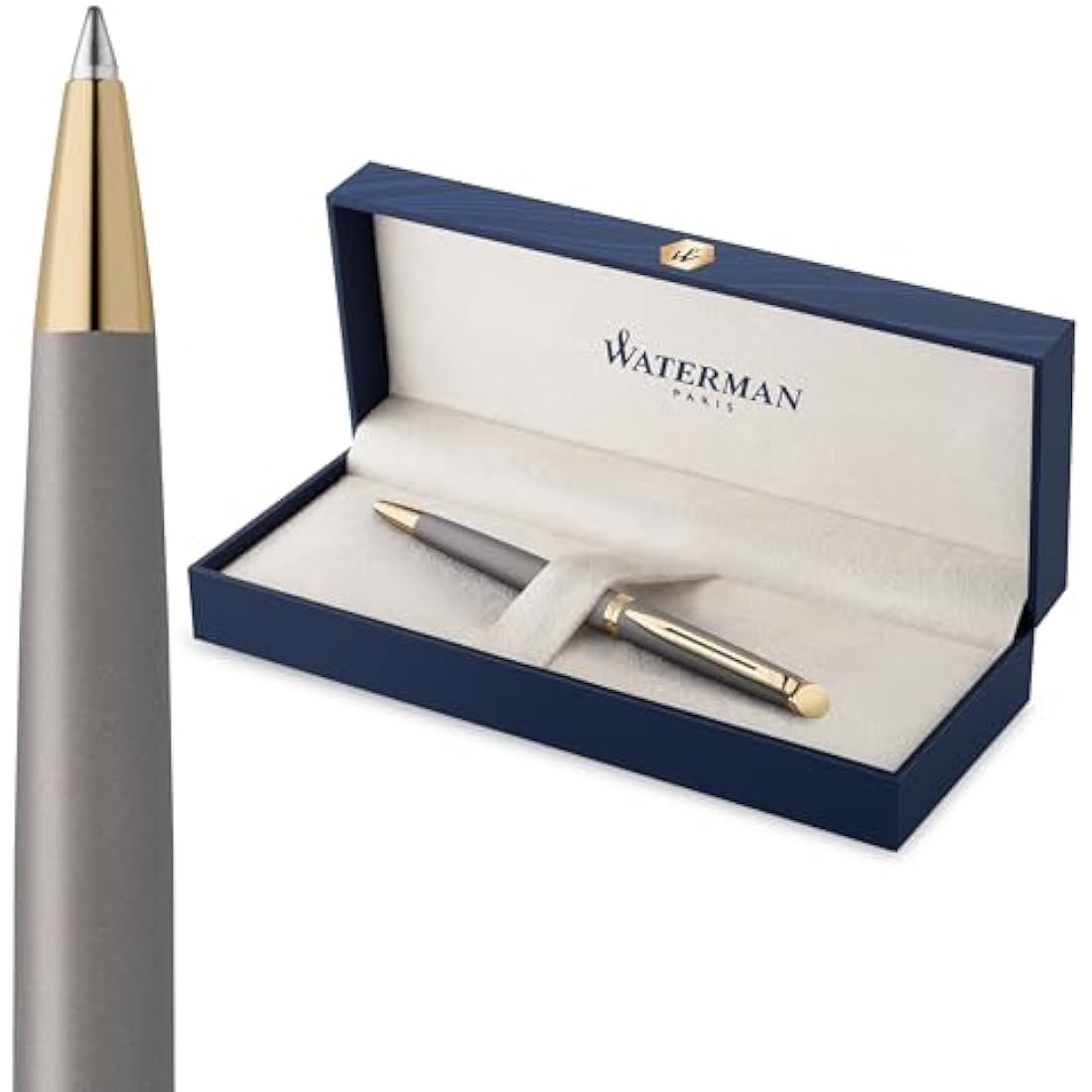 Waterman Hémisphère Ballpoint Pen | Stone Grey Medium Point Luxury Pen