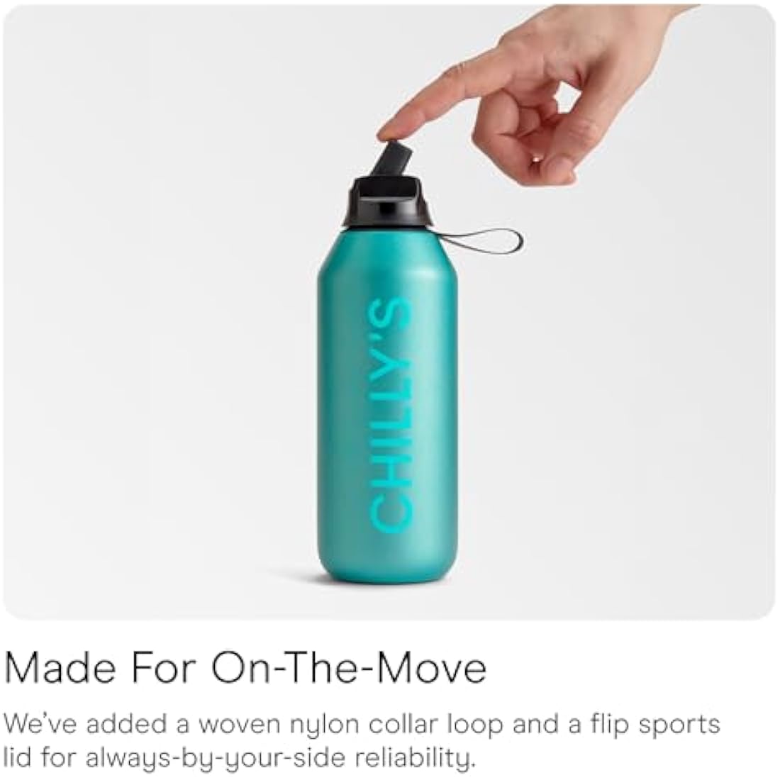 Chilly's Series 2 Flip Water Bottle – Insulated Stainless Steel, 1L