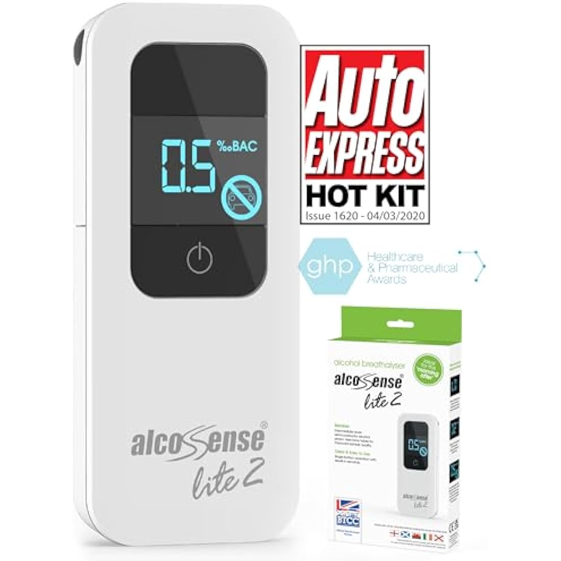 AlcoSense Lite 2 Breathalyser | Digital Alcohol Tester for UK & Ireland