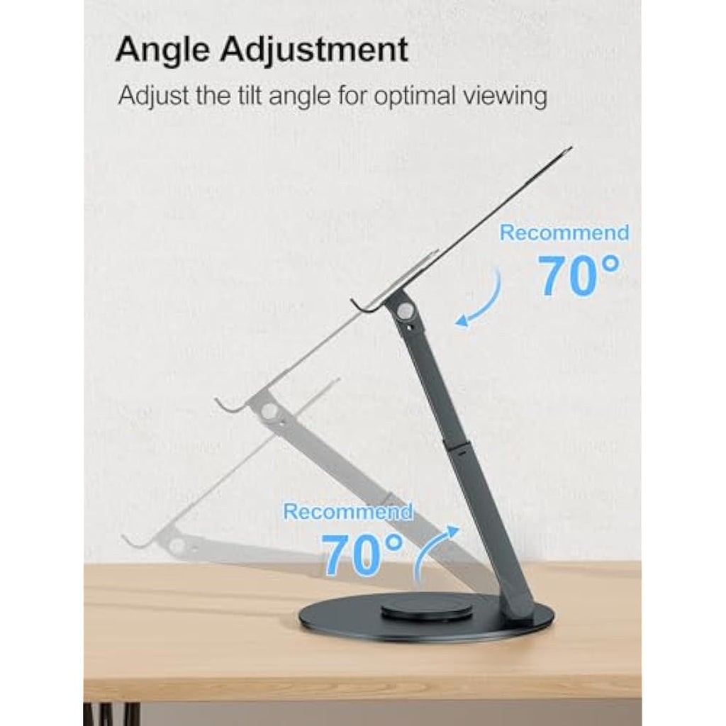 Tounee 360° Swivel Laptop Stand – Adjustable Sit-to-Stand Riser for 10-17"