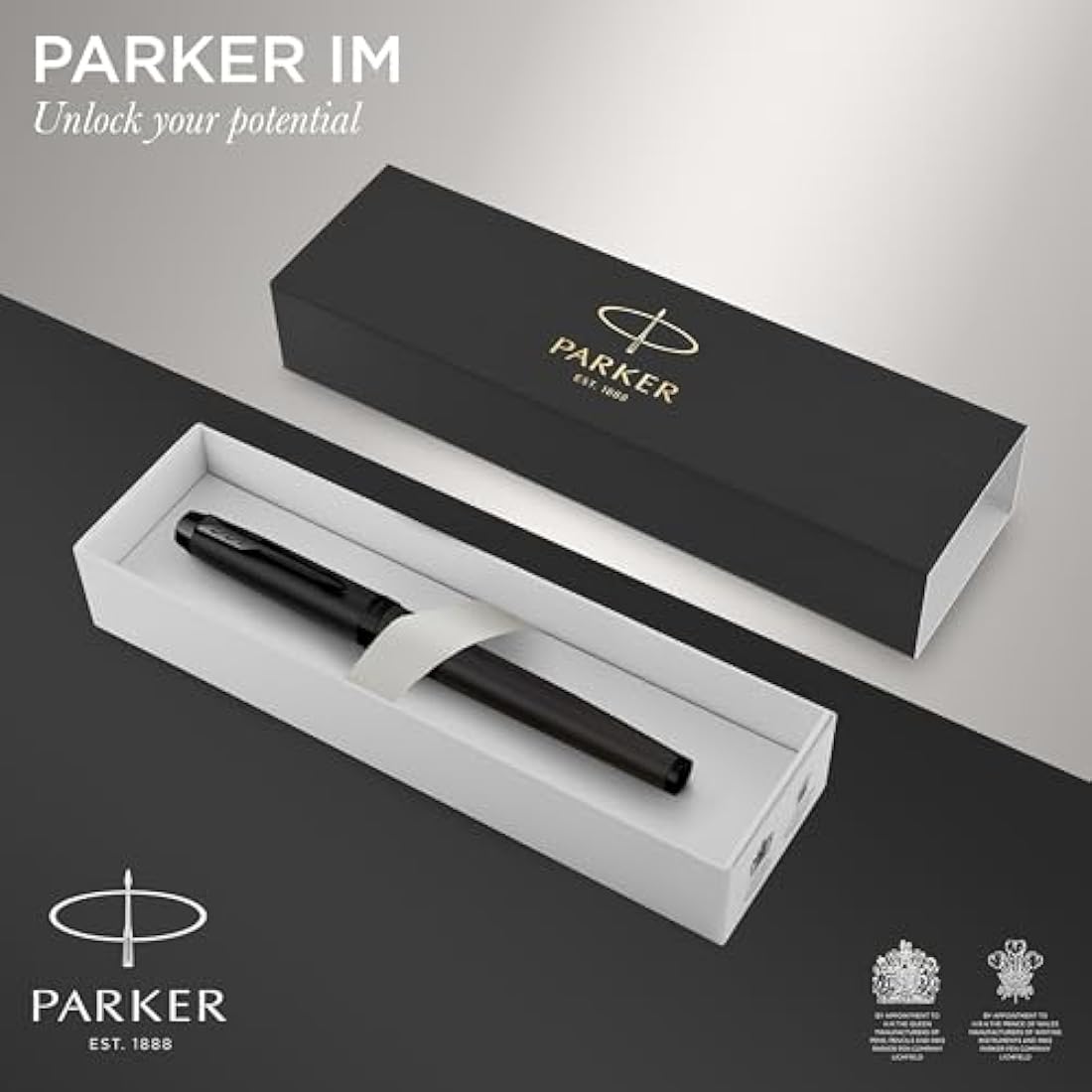 Parker IM Fountain Pen – Matte Black with Black Trim, Medium Point