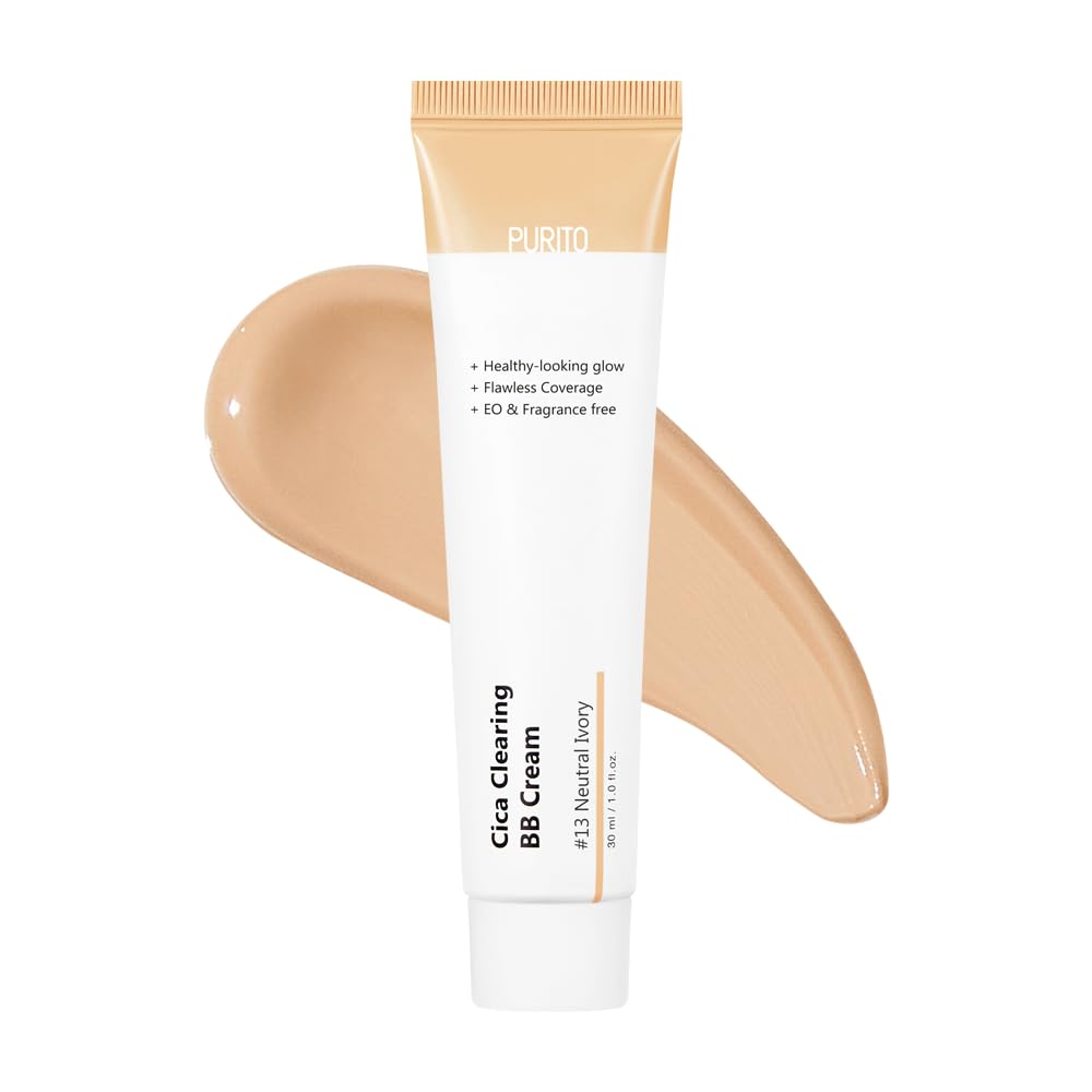 PURITO Cica Clearing BB Cream #13 Neutral Ivory - Vegan Foundation 30ml