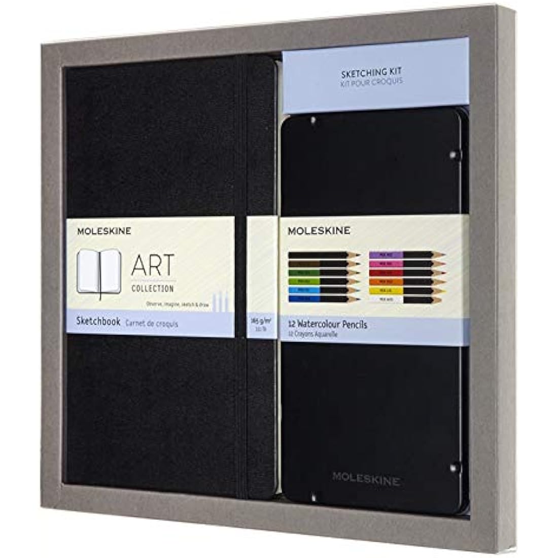 Moleskine Drawing Kit: Large Sketchbook and 12 Watercolor Pencils