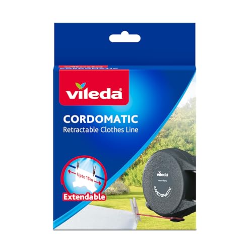 Vileda Cordomatic Retractable Washing Line – 15m Outdoor Clothes Line