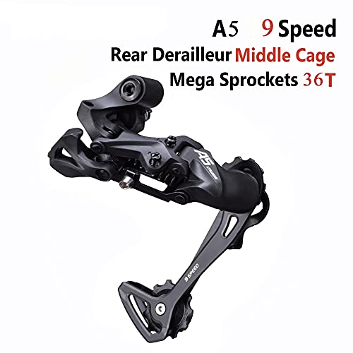 9 Speed Bike Rear Derailleur and Right Shifter Set for MTB