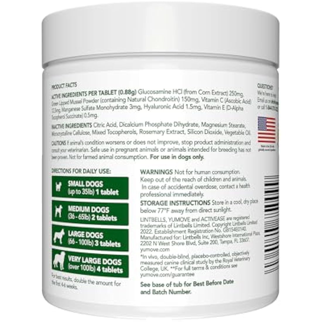 YuMOVE Joint Supplement for Adult Dogs - Hip and Joint Care, 120 Tablets