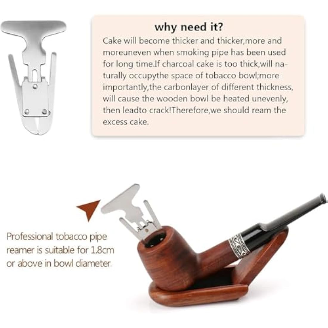 Joyoldelf Rosewood Tobacco Pipe Set – Mahogany Smoking Pipe with Stand