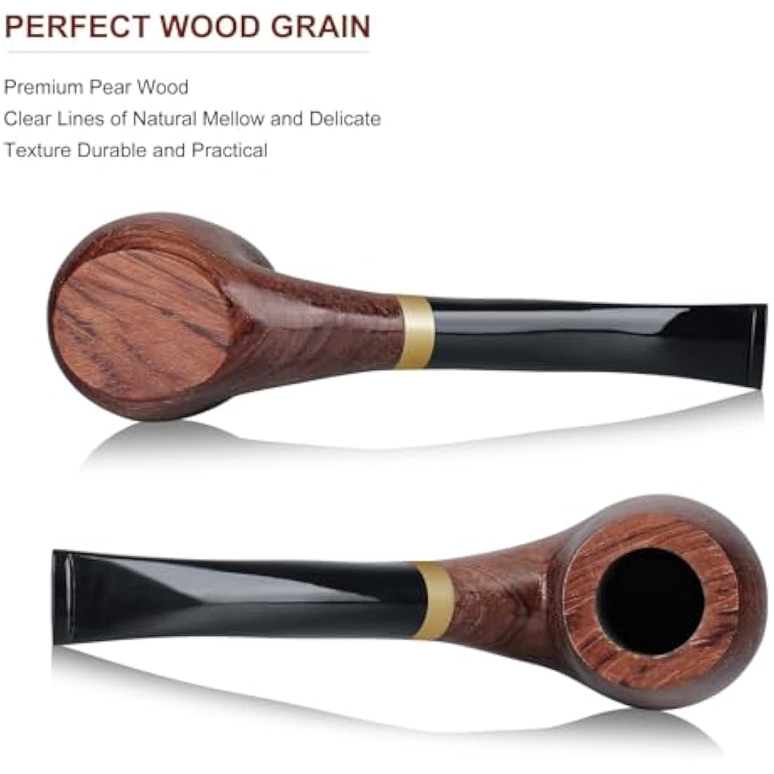 Rosewood Tobacco Pipe – Handmade Flat Bottom Smoking Set