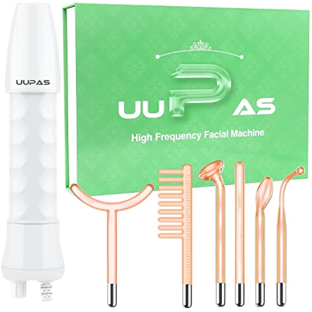 UUPAS High Frequency Facial Wand - 6 Neon Tubes for Acne & Skin Tightening