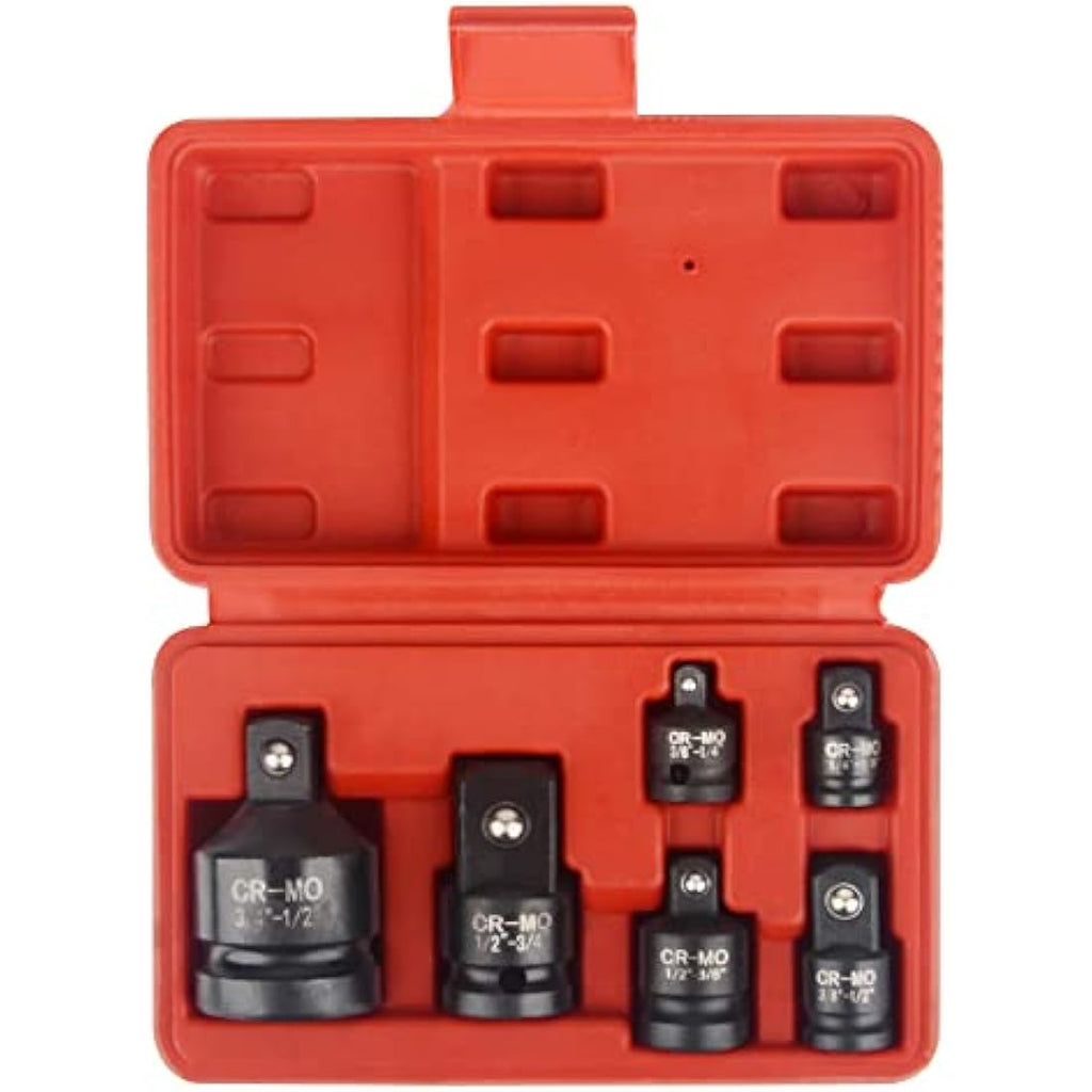 DAYUAN 6pcs Impact Socket Adapter Set – Chrome Molybdenum Steel 1/4" to 3/4" Drive Reducers