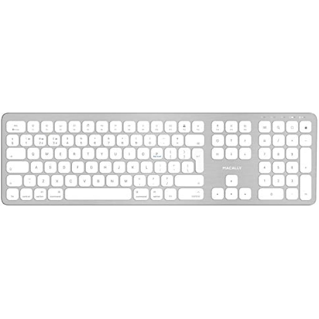 Macally Bluetooth Wireless Keyboard – UK Layout Aluminium Design