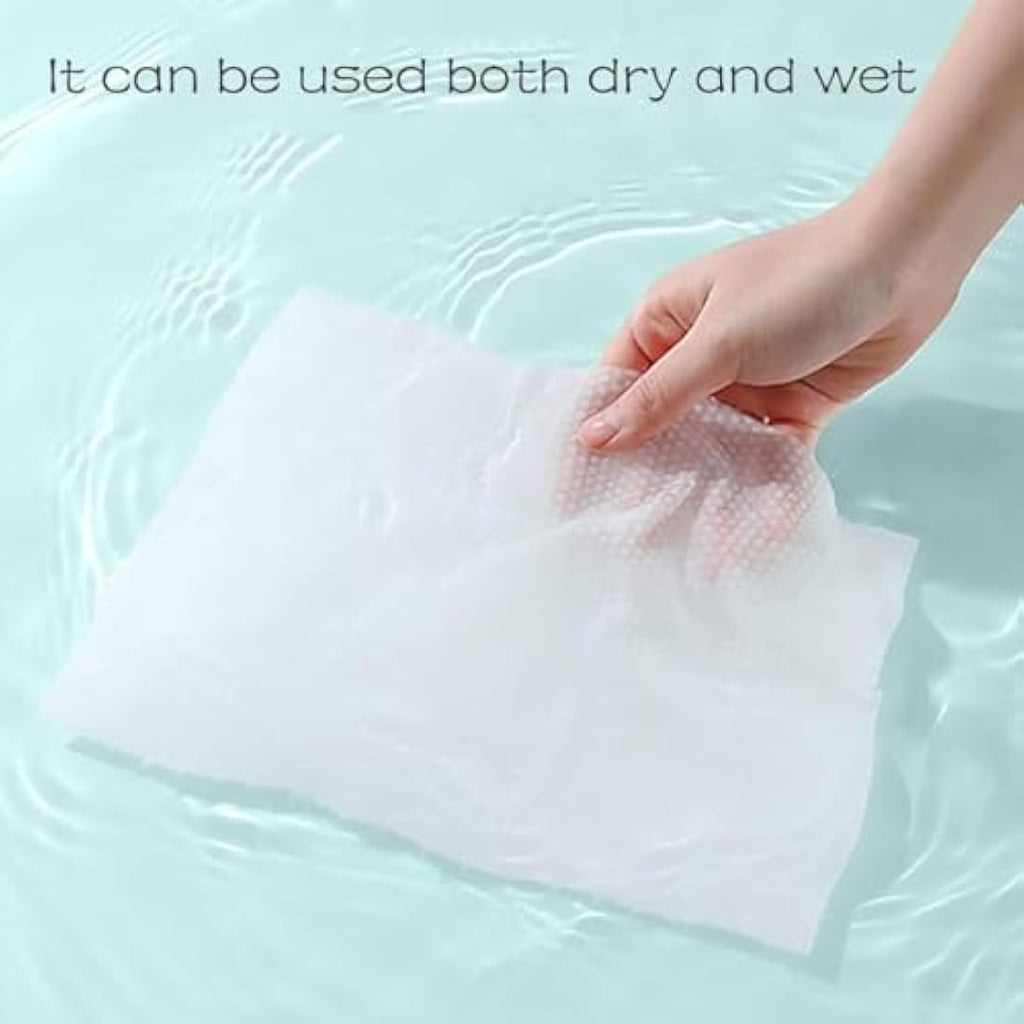 Disposable Cotton Face Cloths | 400 Count Extra Soft Dry Wipes