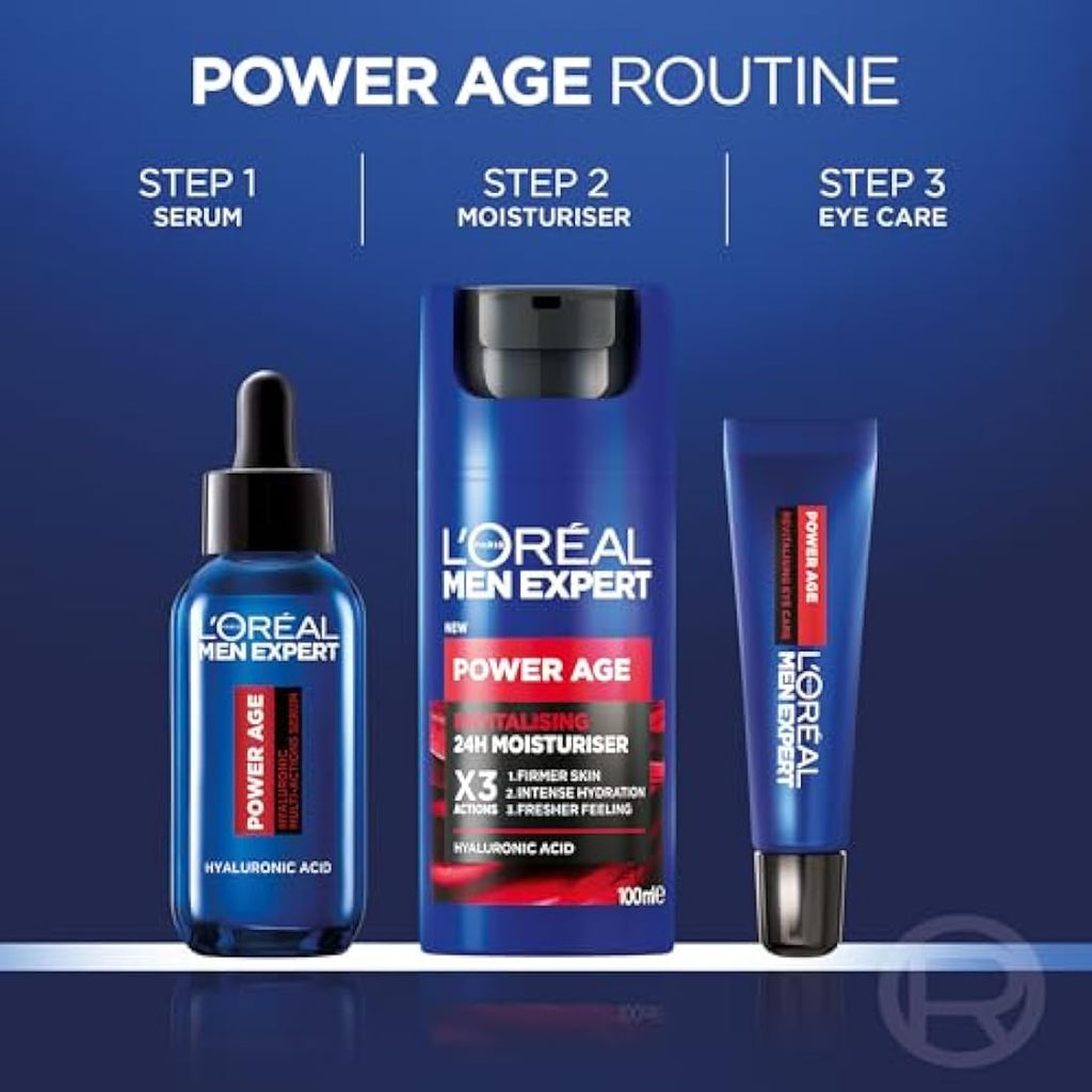 L'Oreal Men Expert Power Age Hyaluronic Acid Face Moisturiser - 100ml
