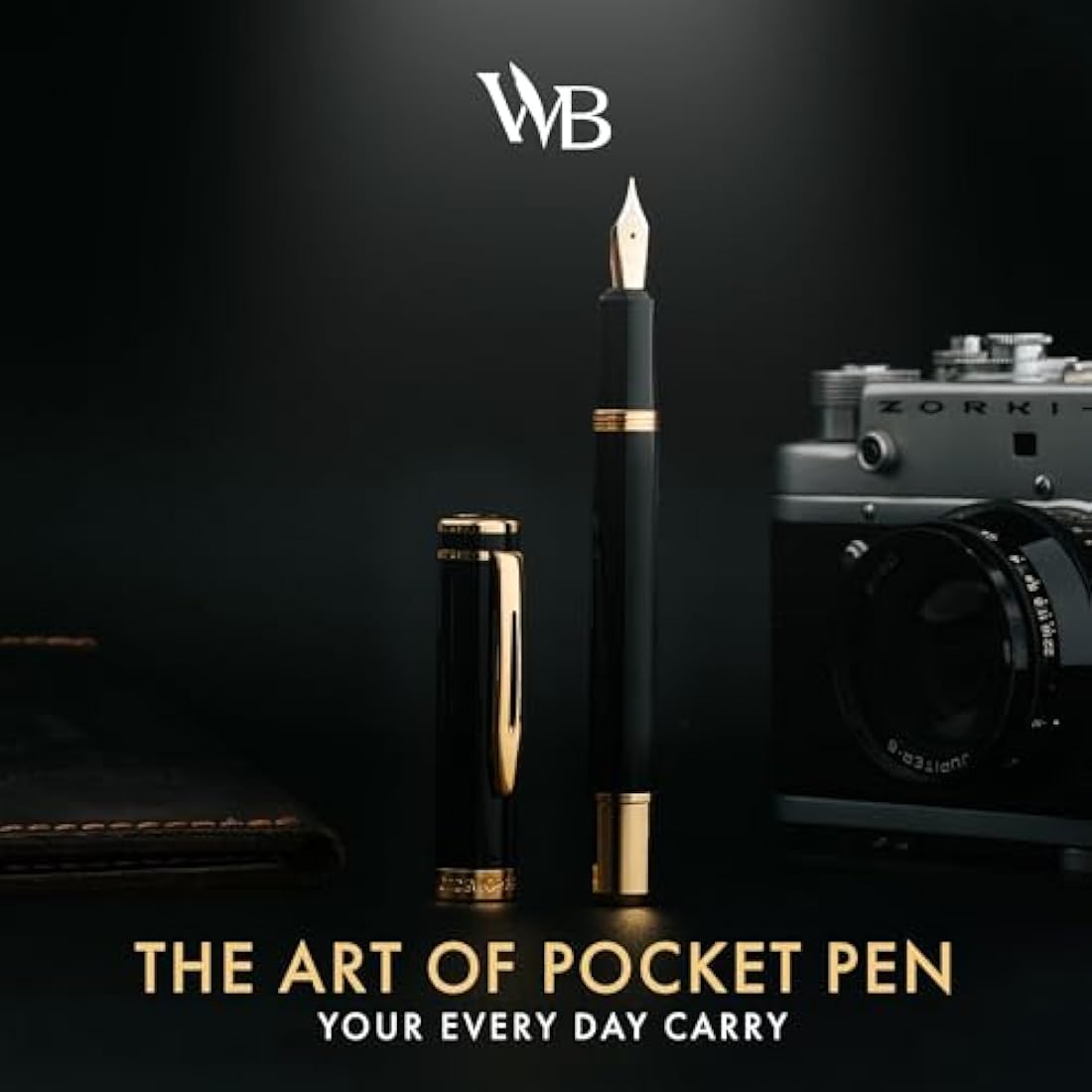 Wordsworth and Black Luxury Mini EDC Fountain Pen - Gold Finish Pocket Pen