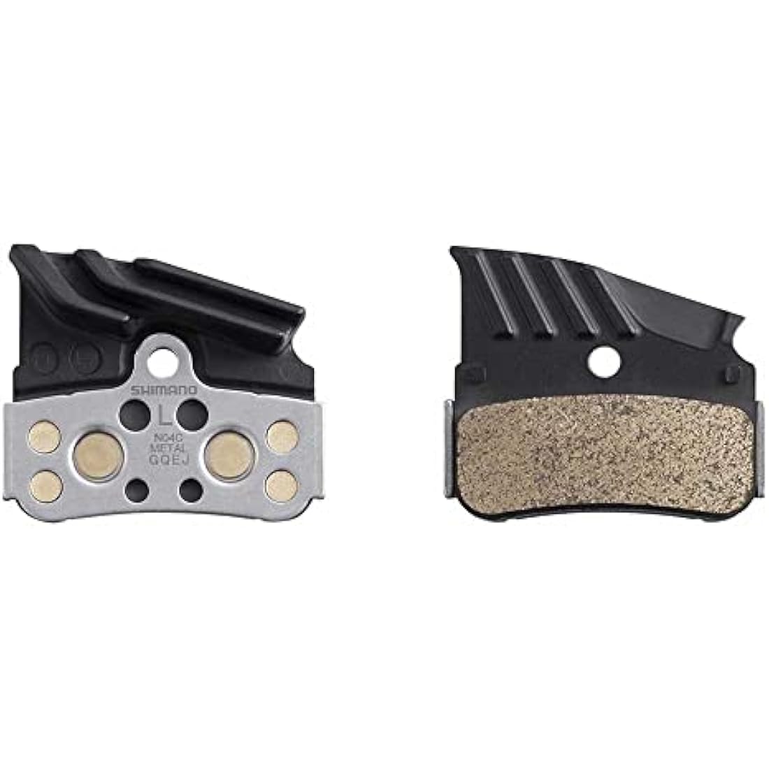 Shimano N04C Metal Sintered Disc Brake Pads with Cooling Fins