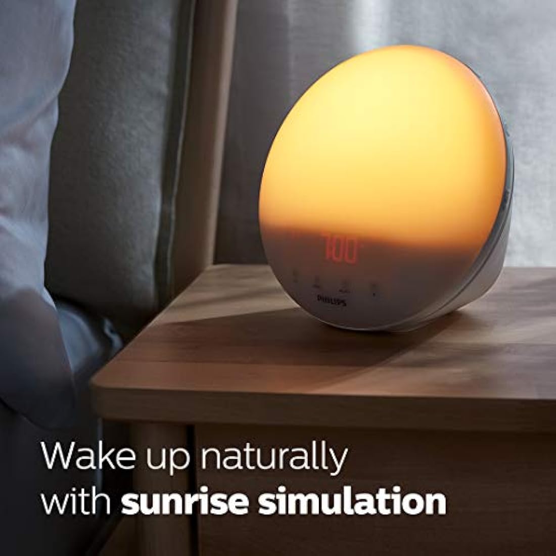 Philips Wake Up Light - Sunrise Simulation Alarm Clock with 5 Sounds