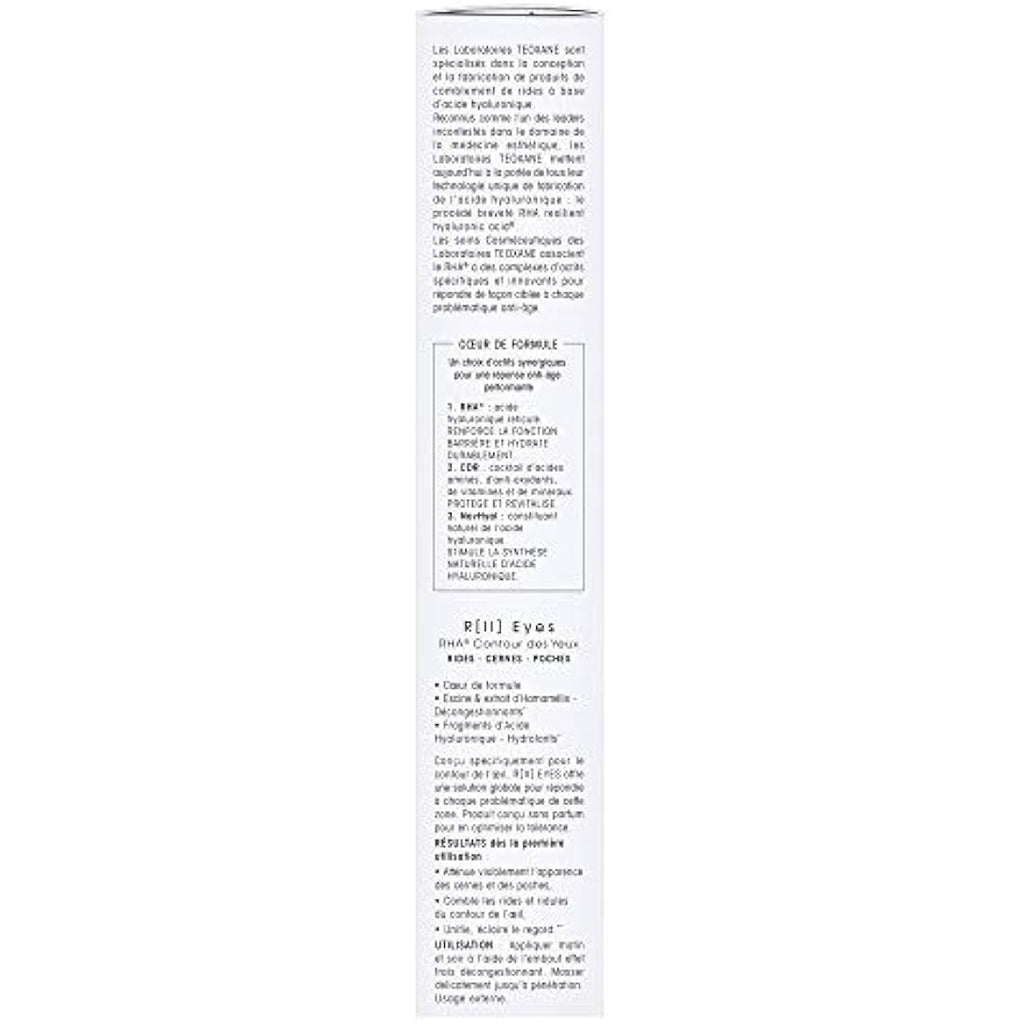 Teoxane RHA Advanced Eye Contour Gel – Anti-Aging Cream for Dark Circles