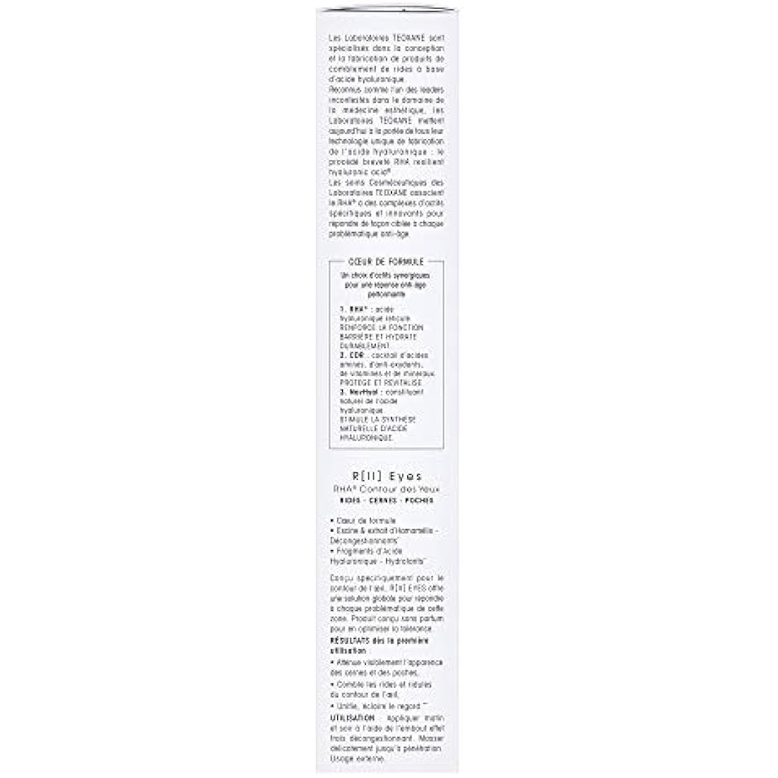 Teoxane RHA Advanced Eye Contour Gel – Anti-Aging Cream for Dark Circles