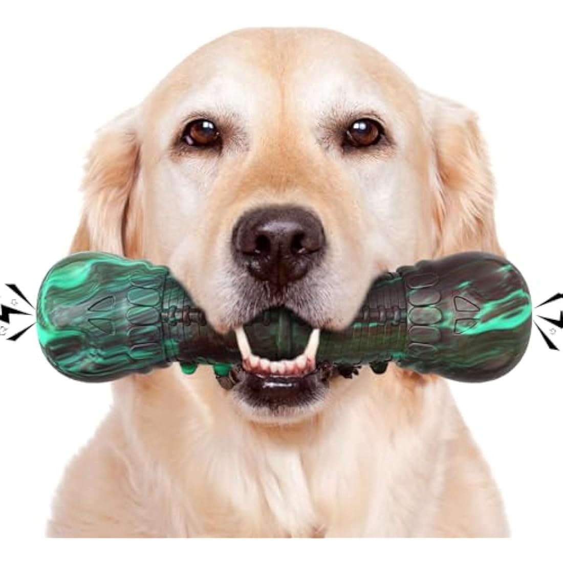 HETOO Indestructible Dog Toy for Aggressive Chewers - Durable Rubber Skull