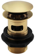 ENKI Slotted Pop Up Basin Waste - Brushed Brass Click Clack Sink Plug