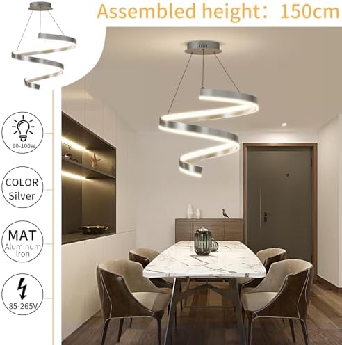 Jolof Store LED Ring Chandelier – Dimmable Modern Kitchen Island Pendant