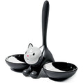 Alessi Tigrito Cat Bowl – Designer Stainless Steel Feeding Station, Black