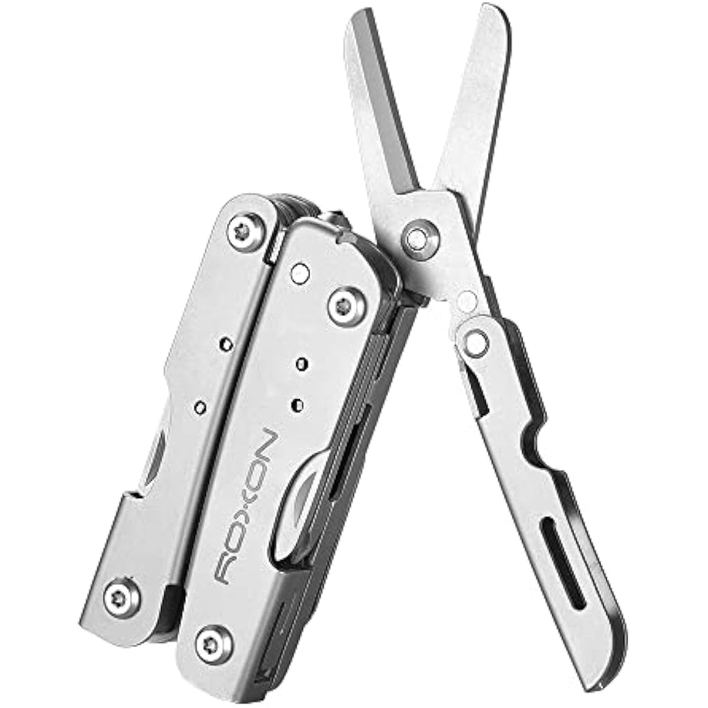 ROXON M2 14-in-1 Mini Multitool with Folding Scissors and Belt Clip