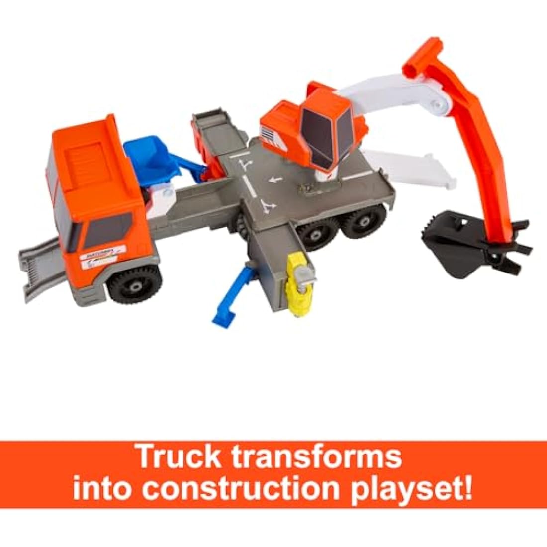 Matchbox Transforming Excavator Toy Truck Playset with 1:64 Vehicle