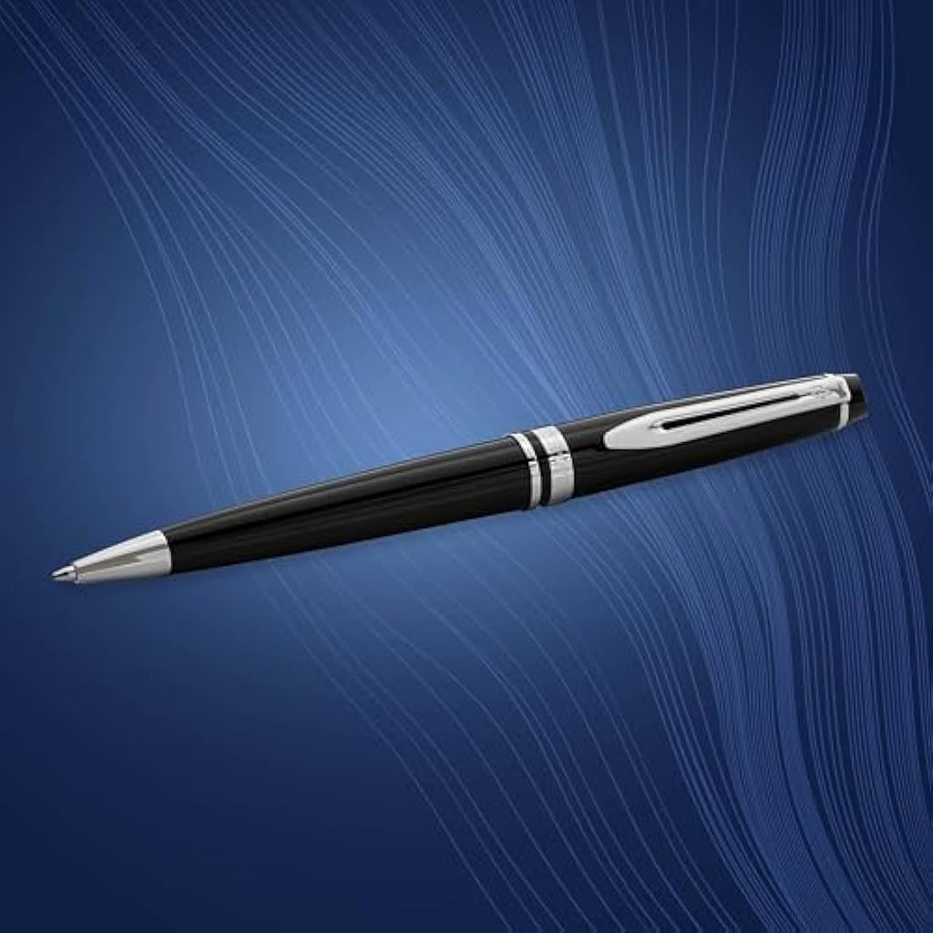 Waterman Expert Ballpoint Pen | Gloss Black & Chrome | Medium Tip