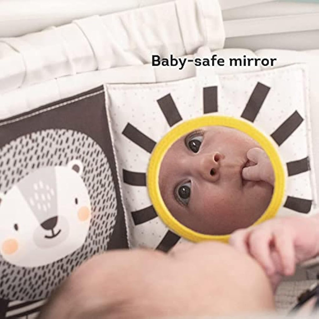 Taf Toys Savannah High Contrast 3-in-1 Soft Baby Book for Tummy Time