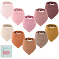 Yoofoss 10-Pack Muslin Cotton Baby Bandana Bibs | Soft Drool Bibs