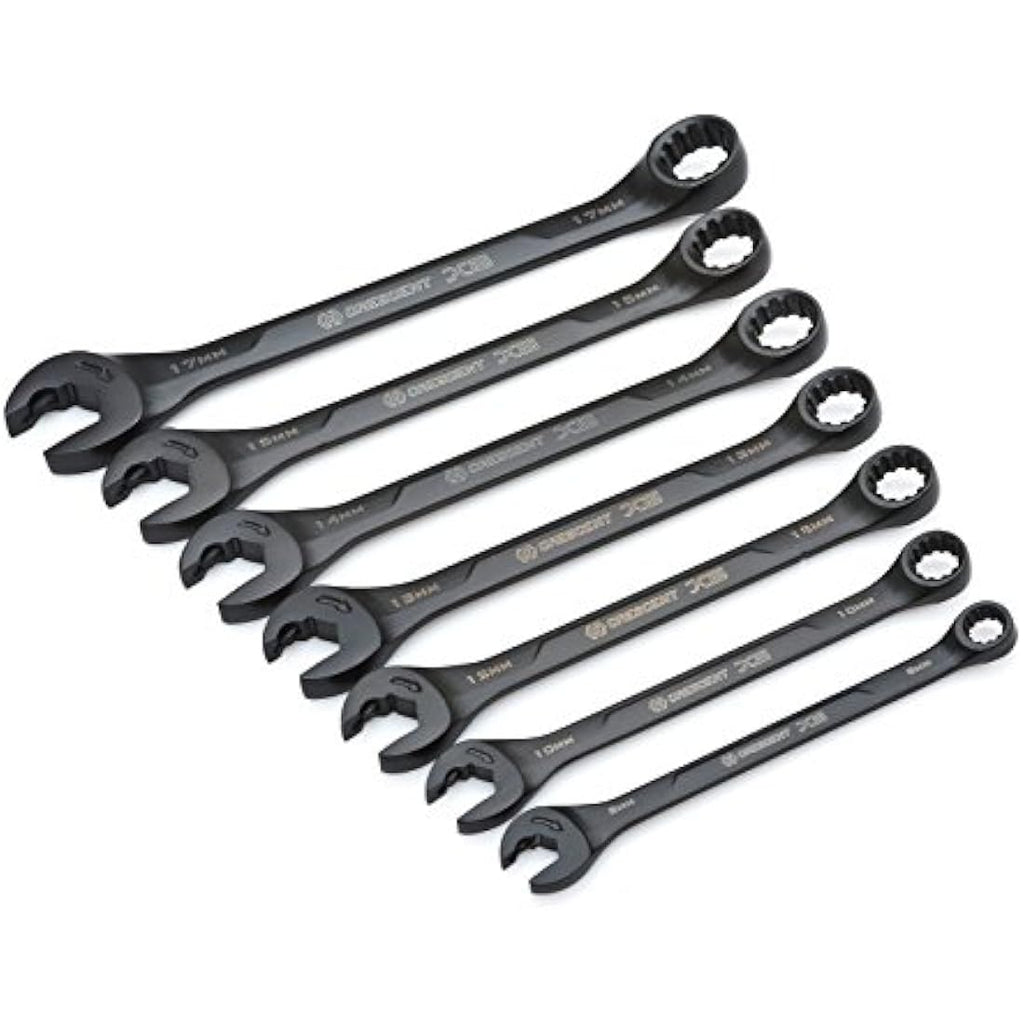 Crescent 7-Piece X6 Metric Ratcheting Combination Wrench Set, 8-17mm