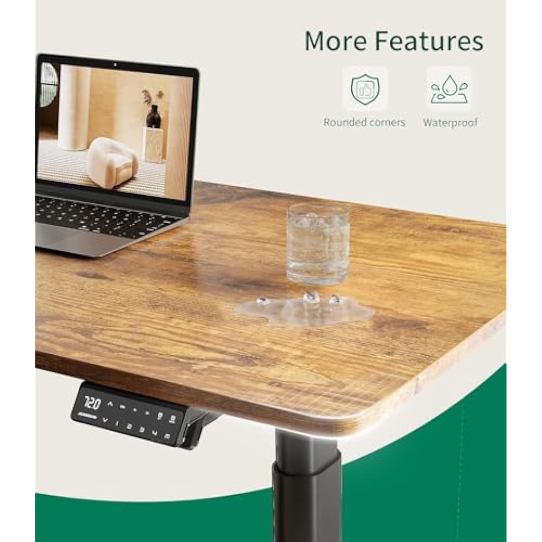 MAIDeSITe Standing Desk Table Top - 140x70cm Solid One-Piece Desktop