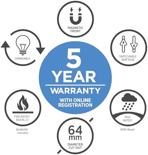 Bright Source LED Downlight - Switchable 8W/10W IP65 Fire Rated - 6 Pack