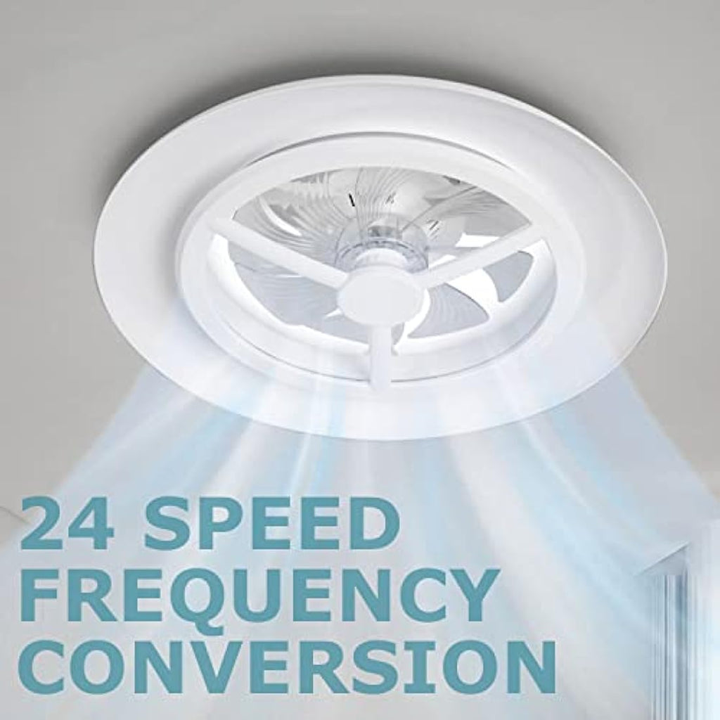 BKZO 55cm Smart LED Ceiling Fan Light | RGB Dimming & App Control