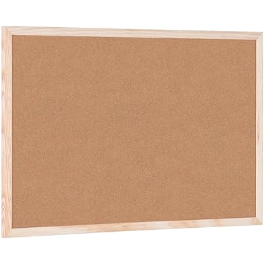 Bi-Office Cork Board – Natural Wood Frame Pin Board, 60 x 40 cm