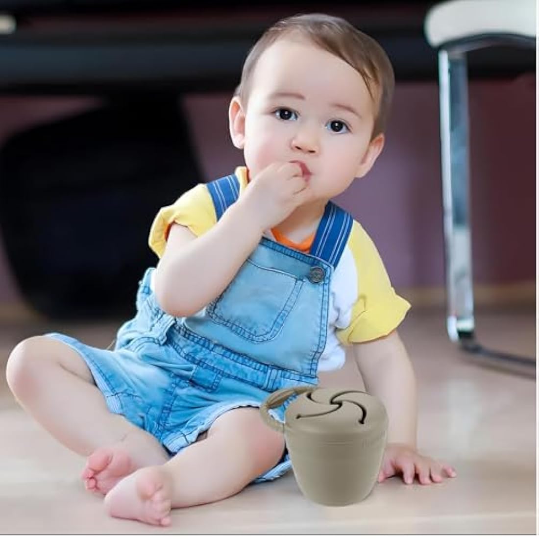PandaEar Collapsible Silicone Baby Snack Cups | Spill Proof 2 Pack