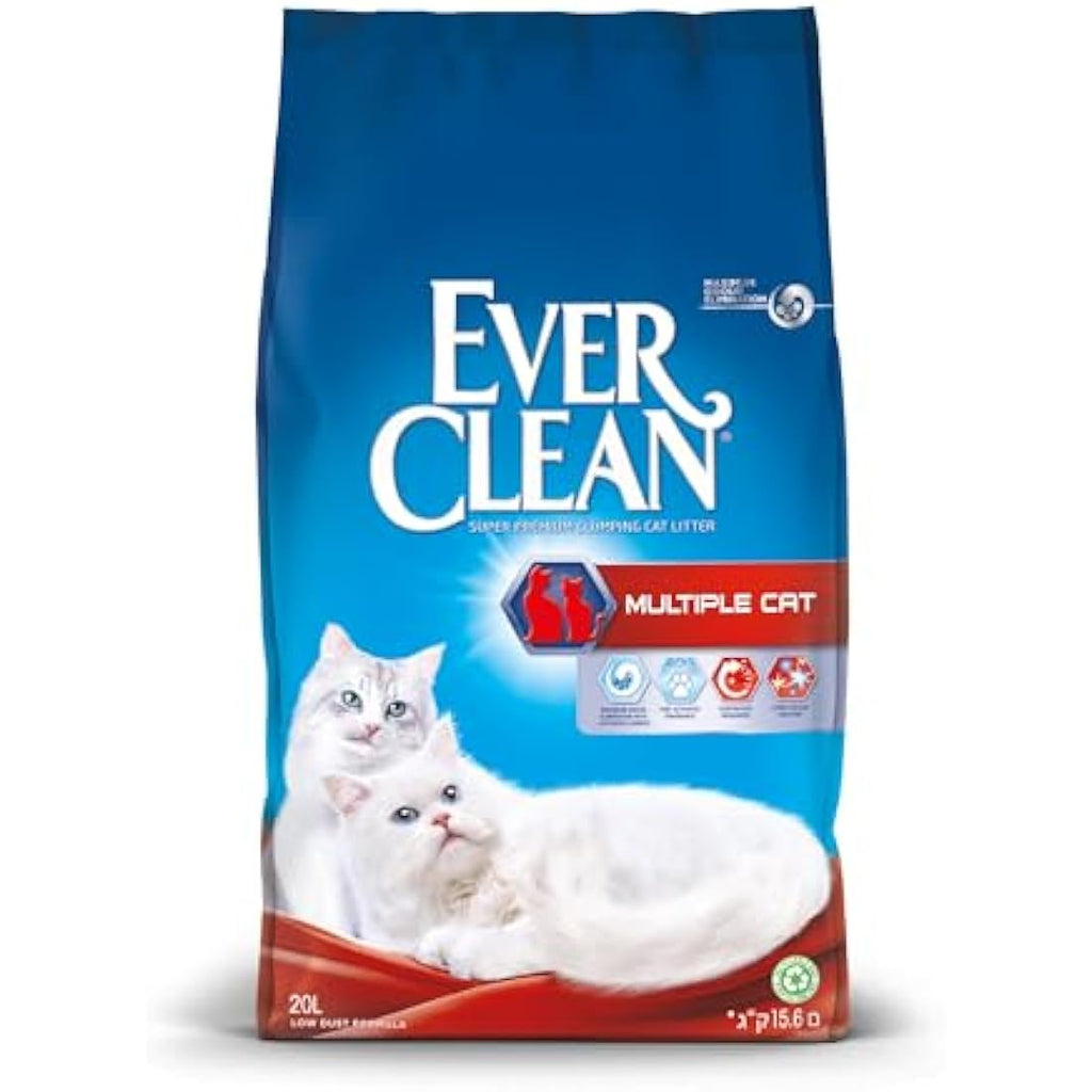 Ever Clean Multiple Cat Clumping Clay Litter – Odor Control 20L