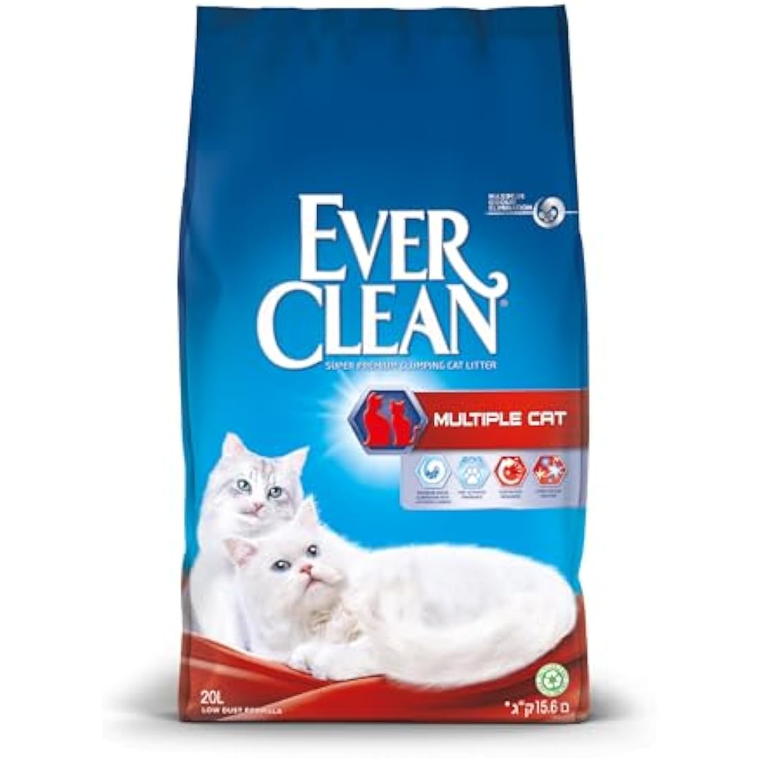 Ever Clean Multiple Cat Clumping Clay Litter – Odor Control 20L