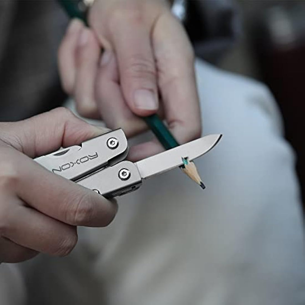 ROXON M2 14-in-1 Mini Multitool with Folding Scissors and Belt Clip