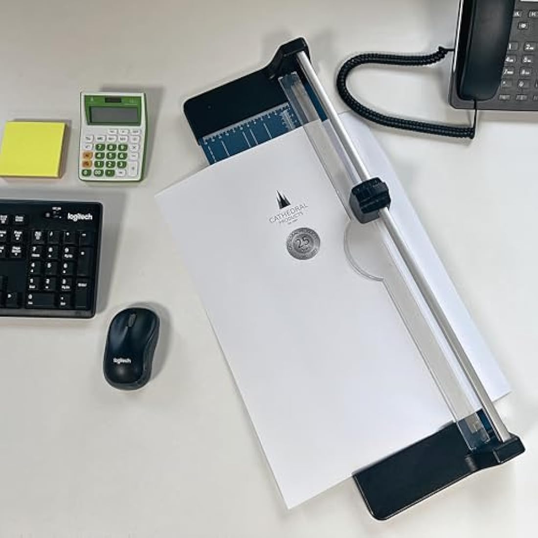 Cathedral A4 Rotary Paper Trimmer | 10 Sheet Precision Cutter with Metal Base