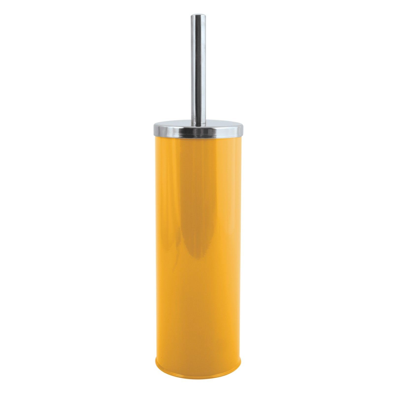 MSV Miami Toilet Brush with Hygienic Holder – Saffron Yellow, 9x39cm