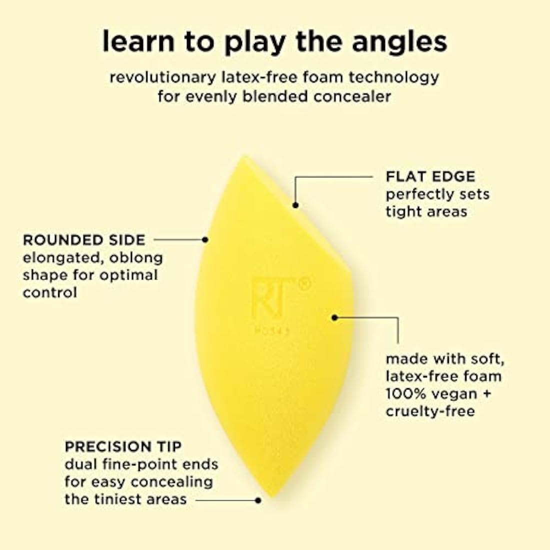 Real Techniques Miracle Concealer Sponge – Latex-Free Makeup Blender