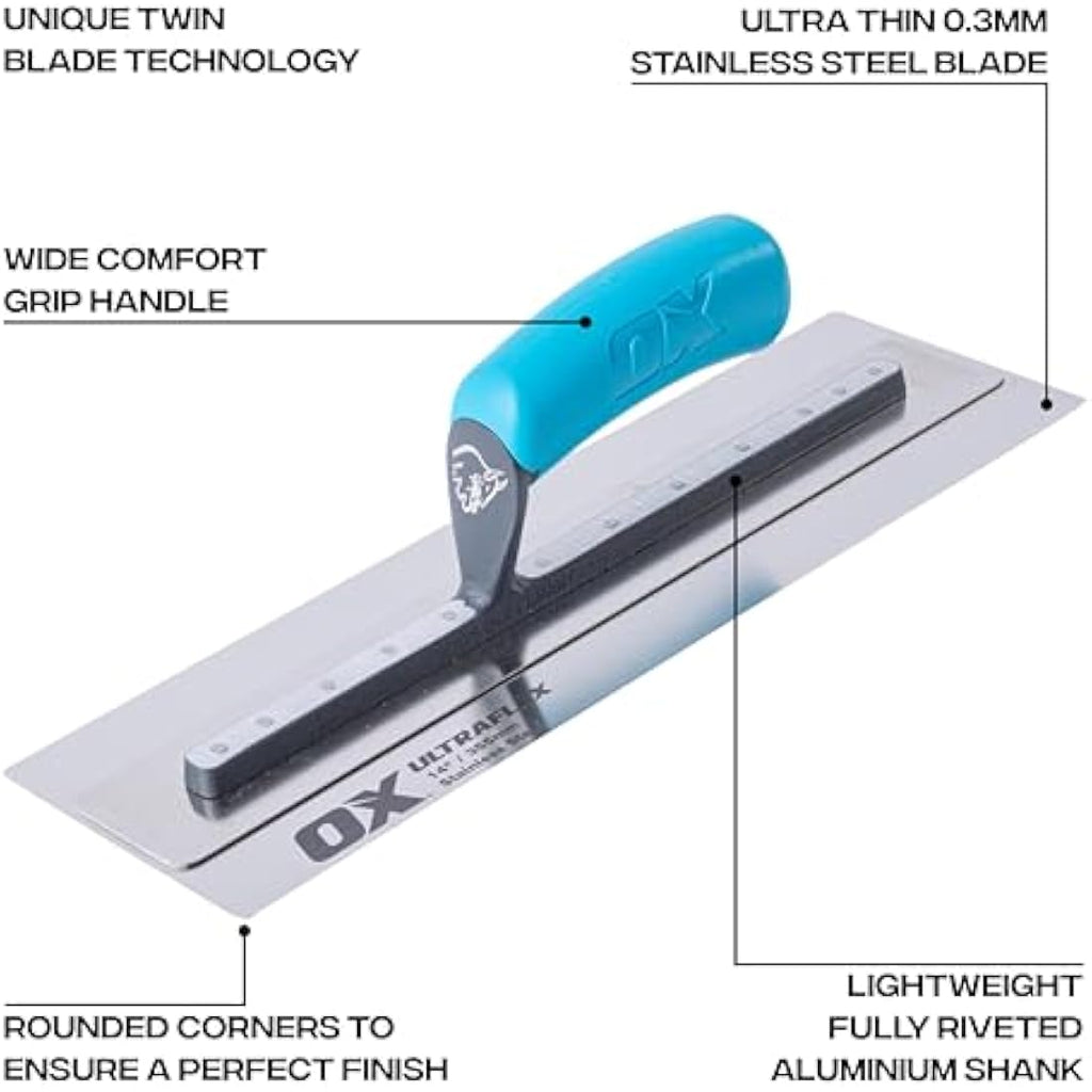 OX Pro UltraFlex Finishing Trowel - 11in / 280mm Plastering Tool