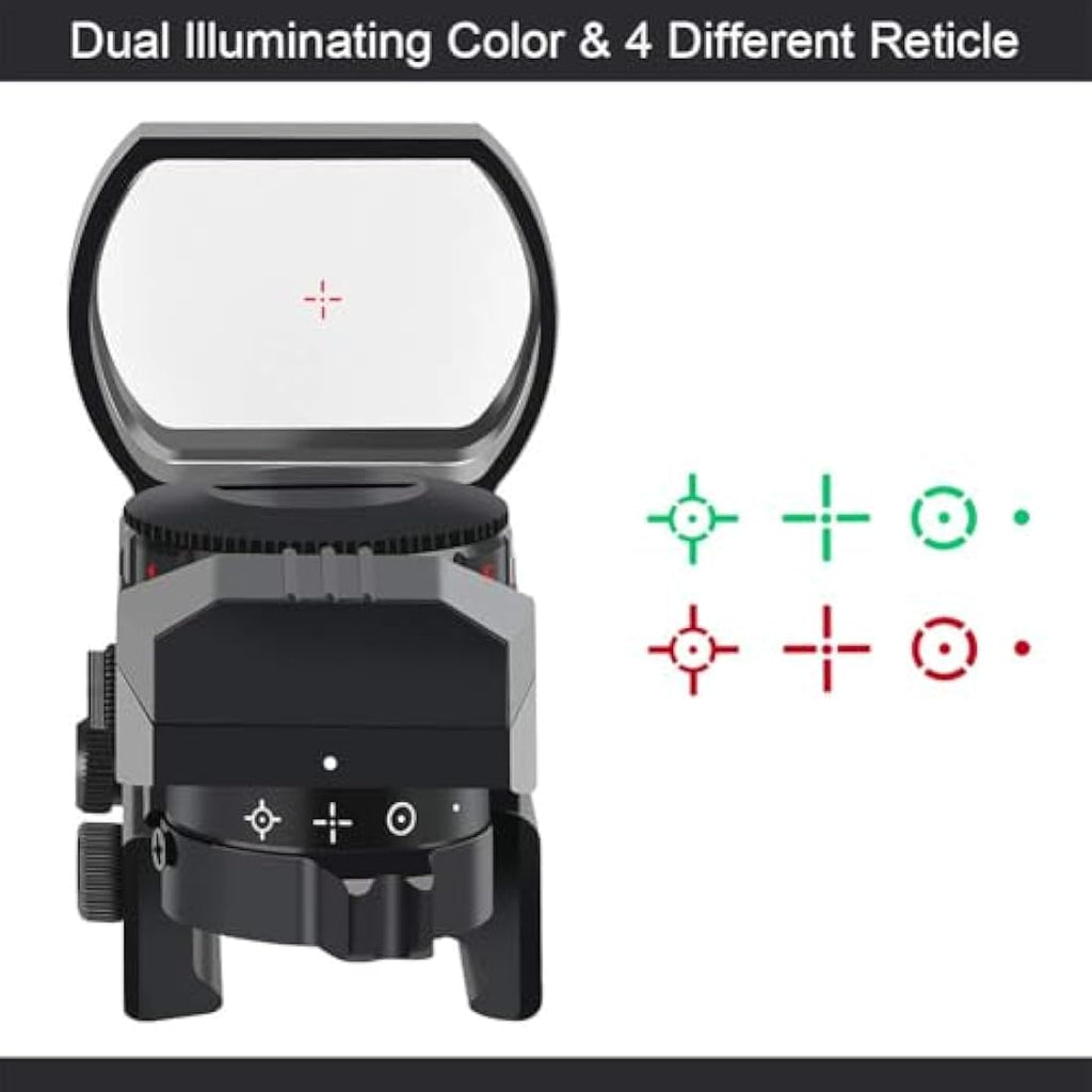 Feyachi Red Dot Reflex Sight – 4 Reticle Styles for Picatinny Rail