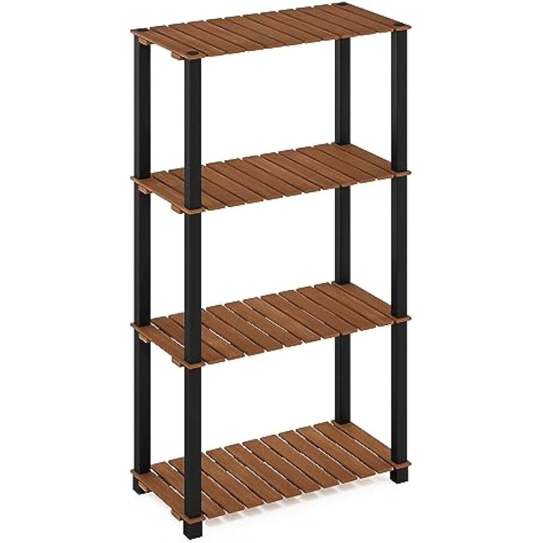 Furinno Pangkor 4-Tier Wood Plant Stand – Indoor Outdoor Display Shelf