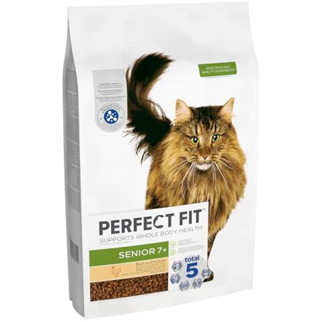 Perfect Fit Senior 7+ Dry Cat Food - Rich in Chicken - 7kg Bag