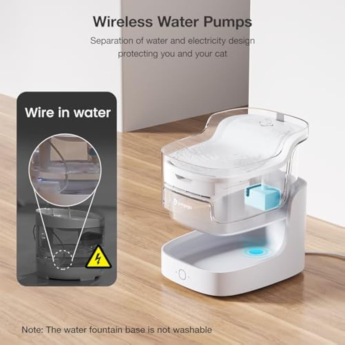 PETGUGU Smart Cat Water Fountain – 2L Automatic WiFi Pet Dispenser