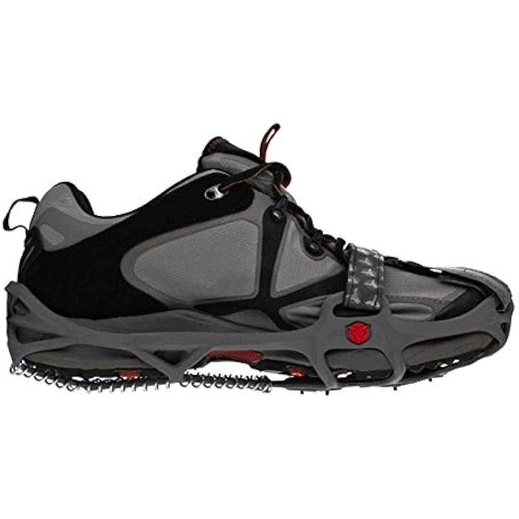 Yaktrax Run Ice & Snow Grips – Carbide Spikes & Steel Coils, Grey